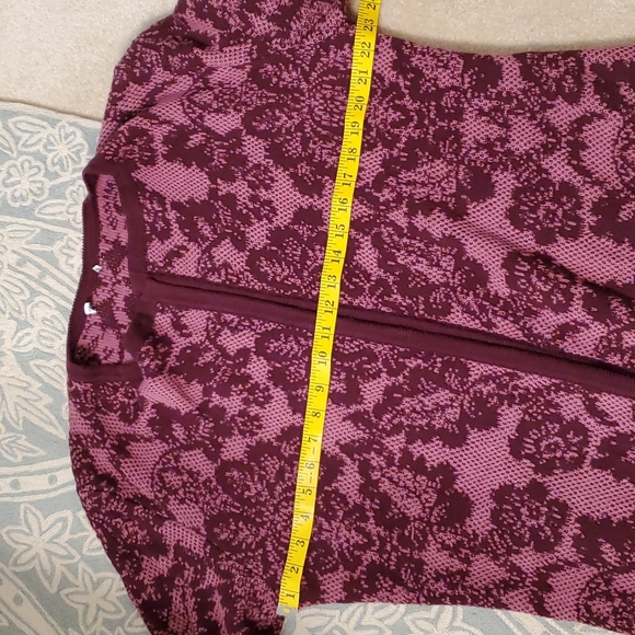 Isaac Mizrahi long oversized cardigan duster most burgundy pink size L - Picture 5 of 6